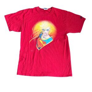Vintage Supergirl Red Graphic T-Shirt M